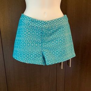 Alya Crochet-look Lacey Eyelet Ocean Blue Short M